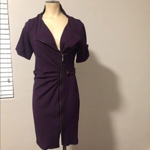 Purple zip up dress